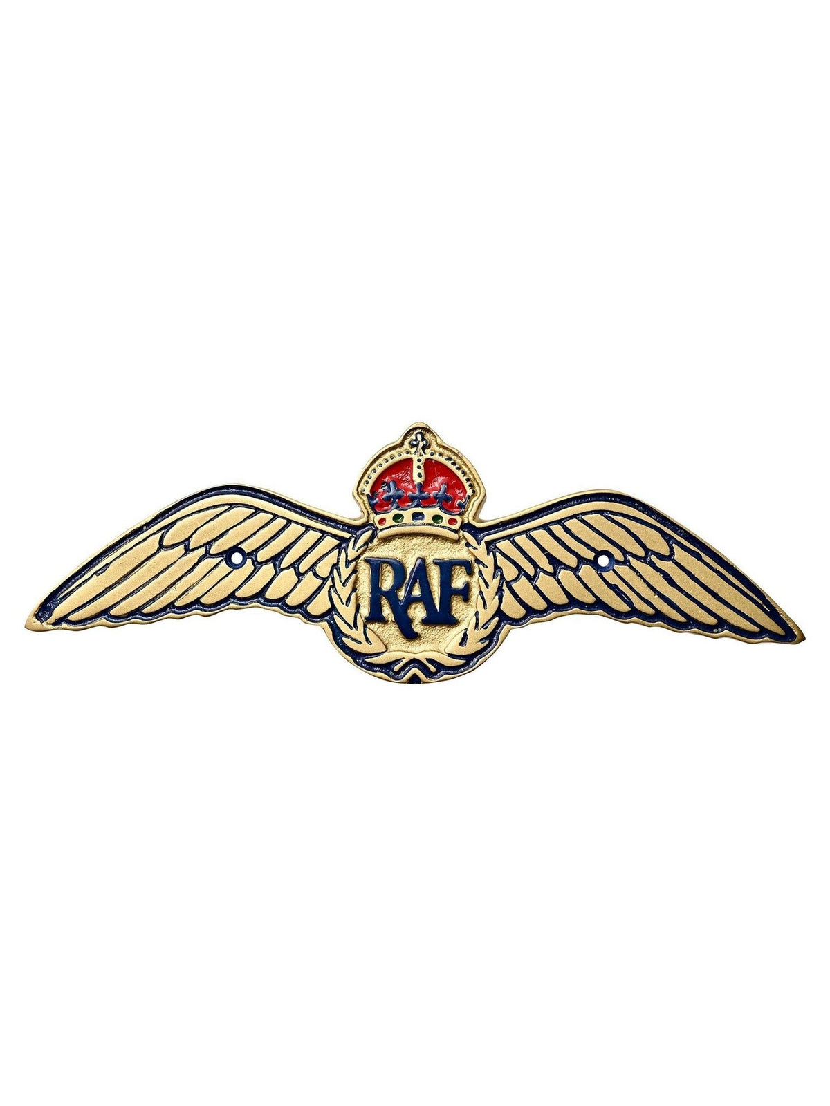 Harvey Makin RAF wings aluminium plaque, UK version