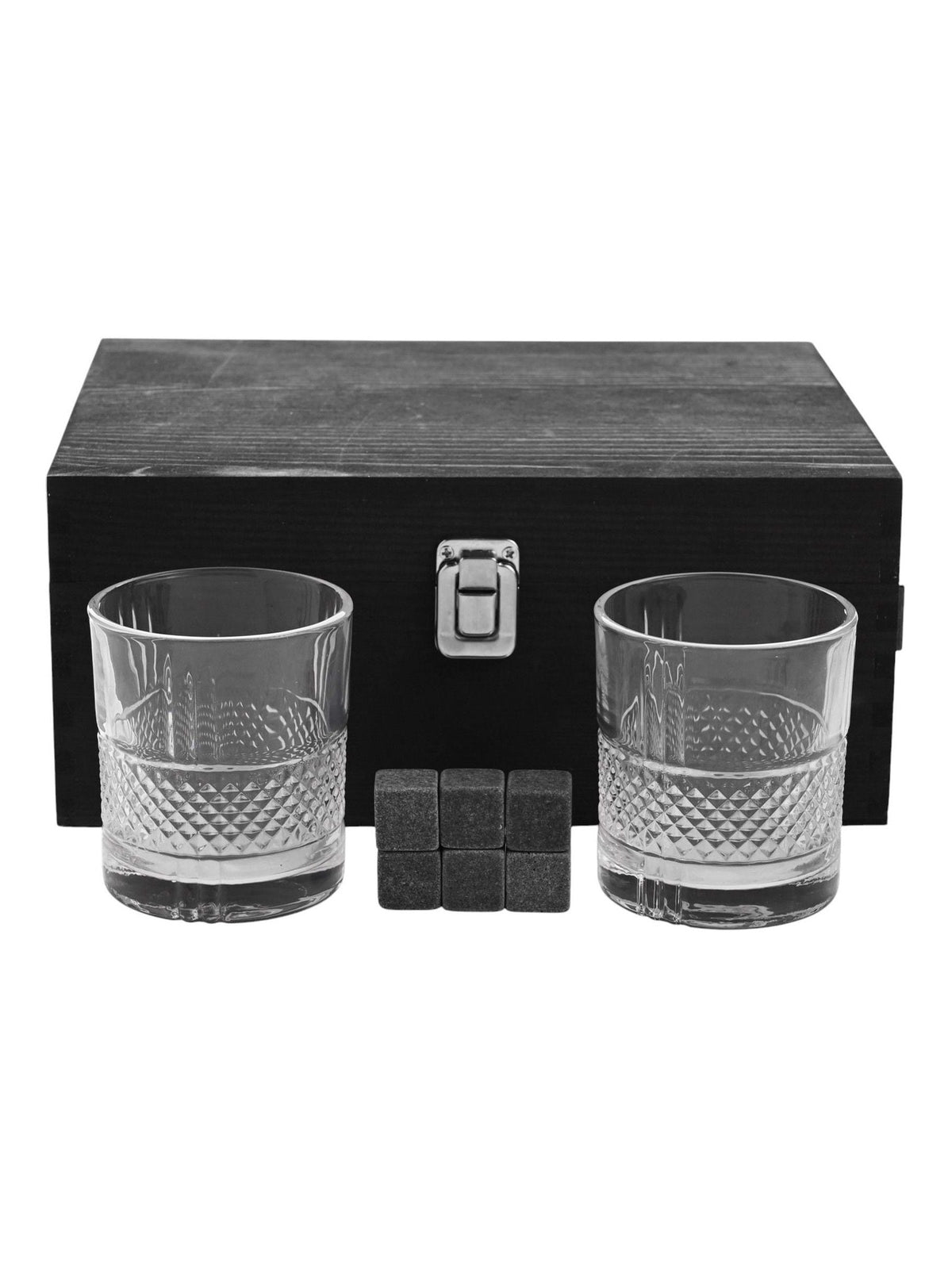 Harvey Makin whisky glasses gift set with cooling stones, imported from the UK
