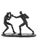 Harvey Makin Boxfigur schwarze Polyresin-Skulptur 20cm (Britische Marke)