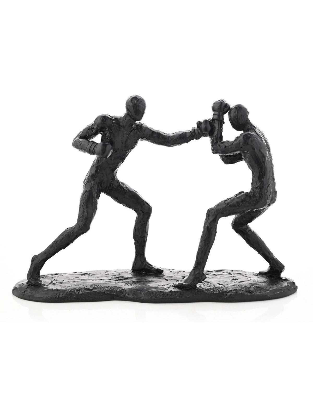 Harvey Makin Boxfigur schwarze Polyresin-Skulptur 20cm (Britische Marke)