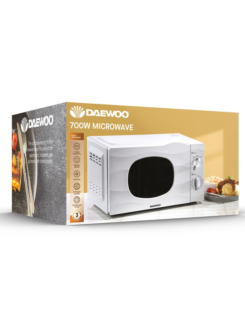 Daewoo White 20L microwave oven - British product