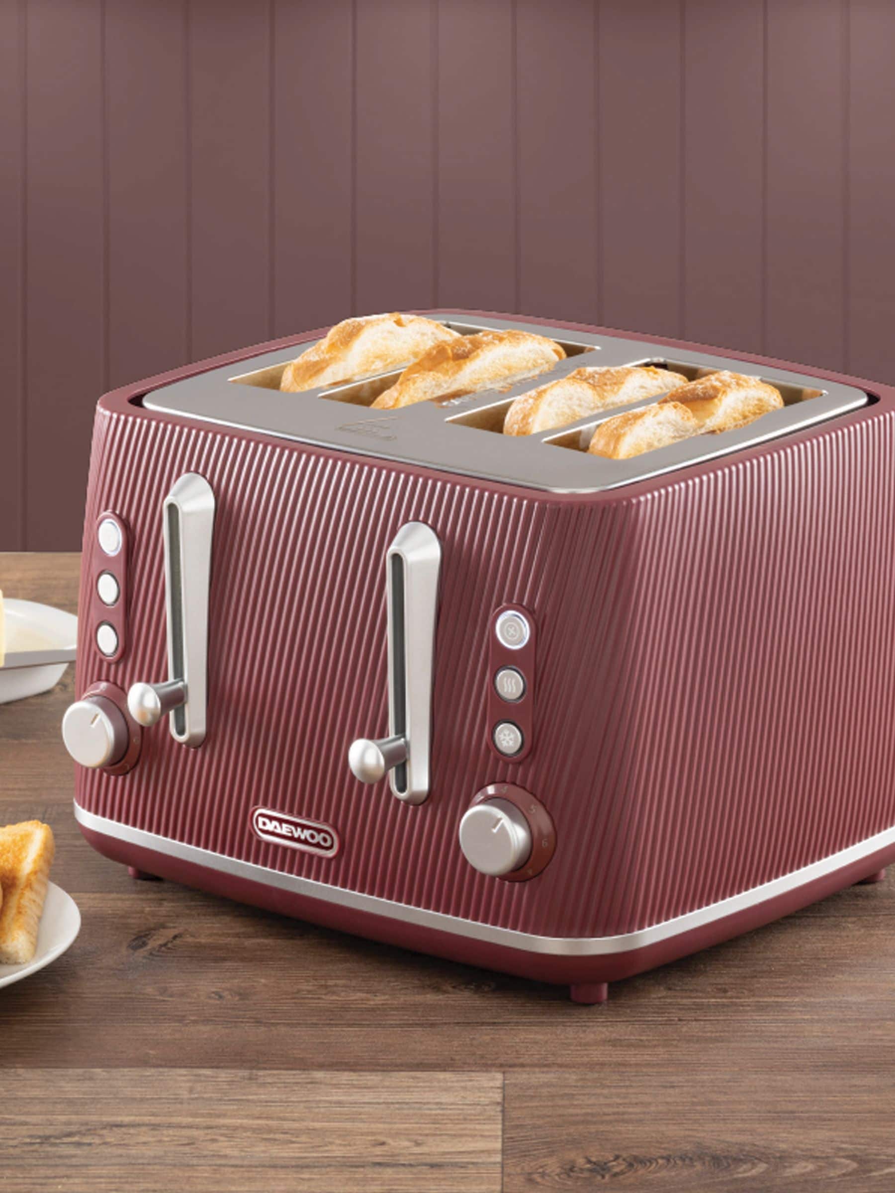 Daewoo Ruby Cascade 4 slice toaster - British product