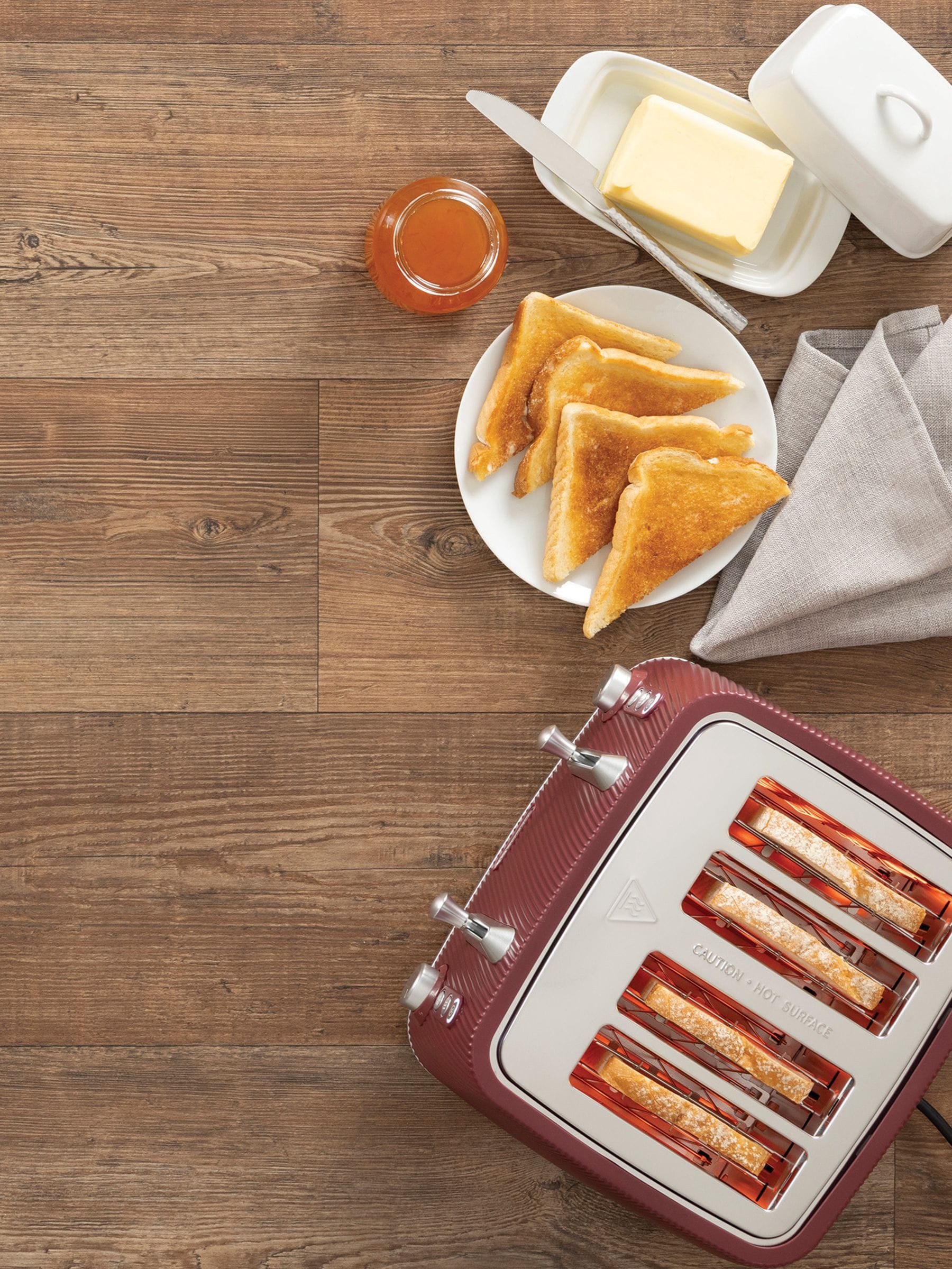 Daewoo Ruby Cascade 4 slice toaster - British product