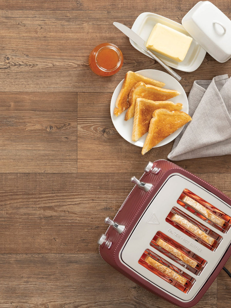 Daewoo Ruby Cascade 4 slice toaster - British product
