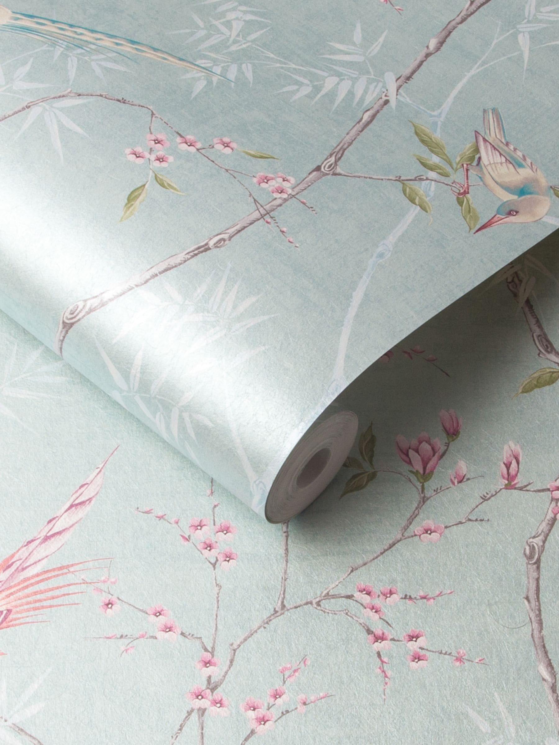 Graham Brown Duck Egg Tori wallpaper 10m - British product