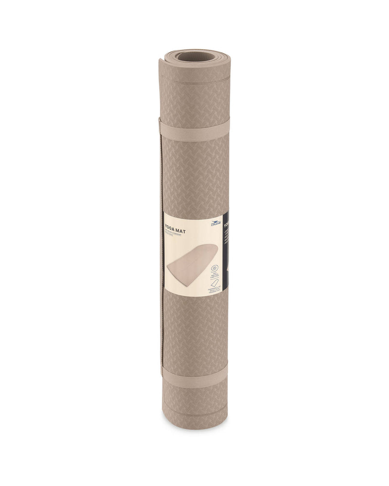 Crane yoga mat with carrying strap, available in multiple colors, imported from the UK
