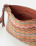 Accessorize Zig Zag raffia shoulder bag, imported from the UK