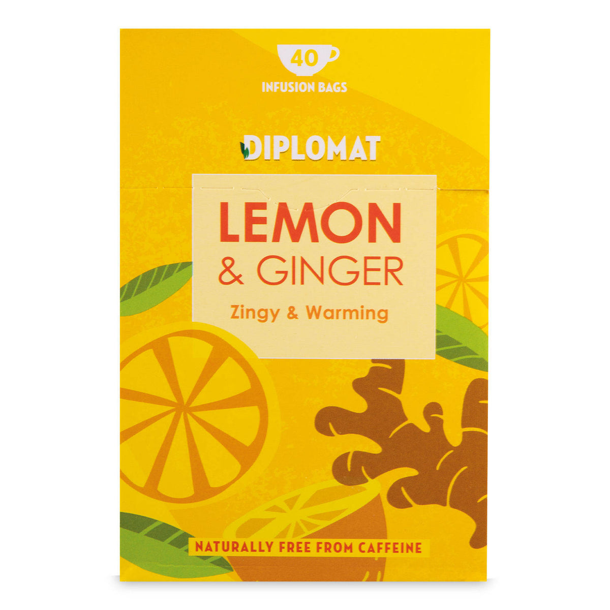 Lemon & Ginger Infusion Bags 40 Pack, imported from the UK