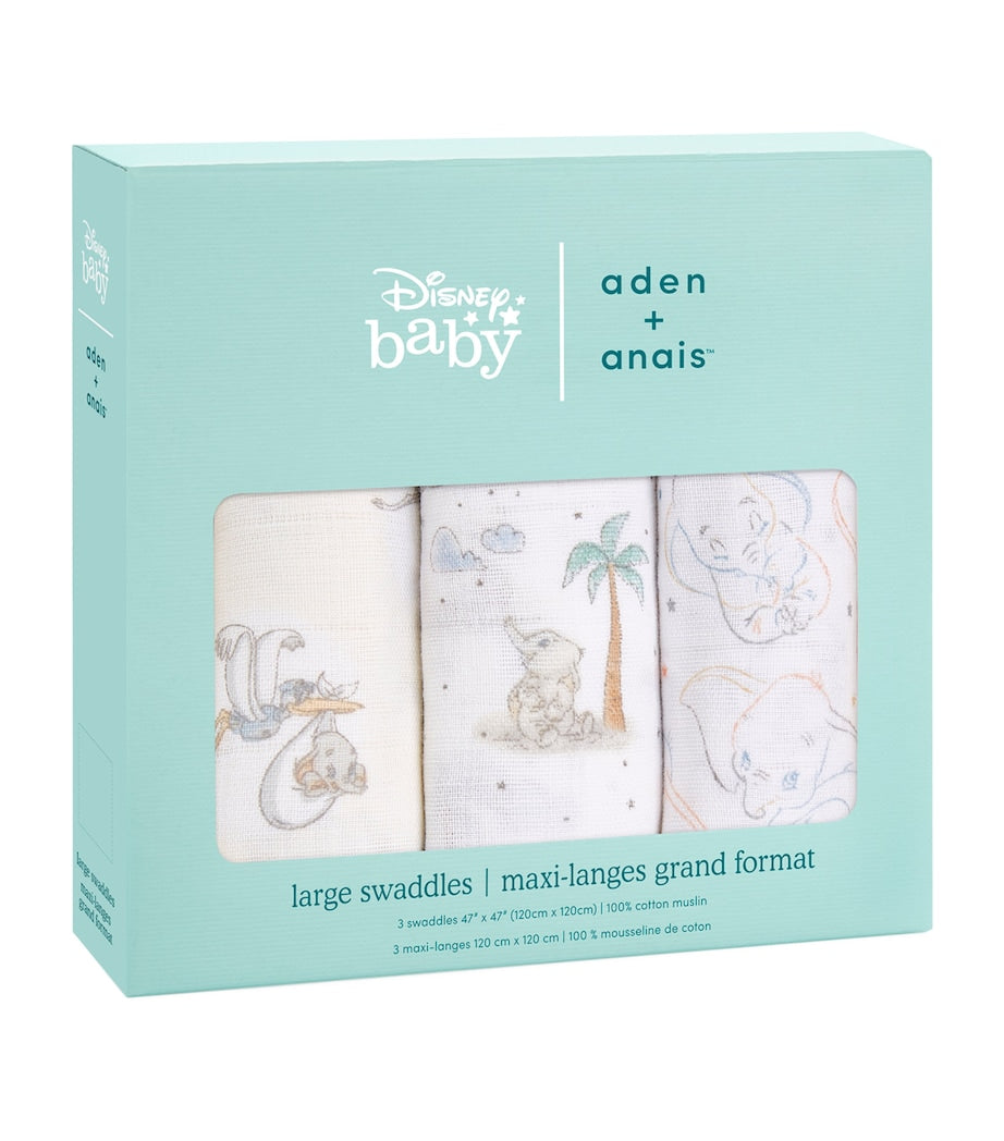 aden + anais Dumbo swaddles set of 3, UK version