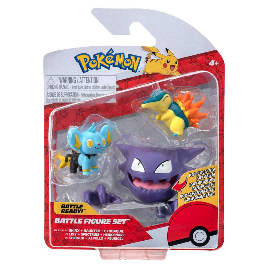 Pokemon Battle Figure Set Shinx Cyndaquil and Haunter