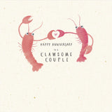 Sainsbury's Anniversary Card Clawsome Couple Fun Cute Lobsters Greeting Card GOODS Sainsburys   