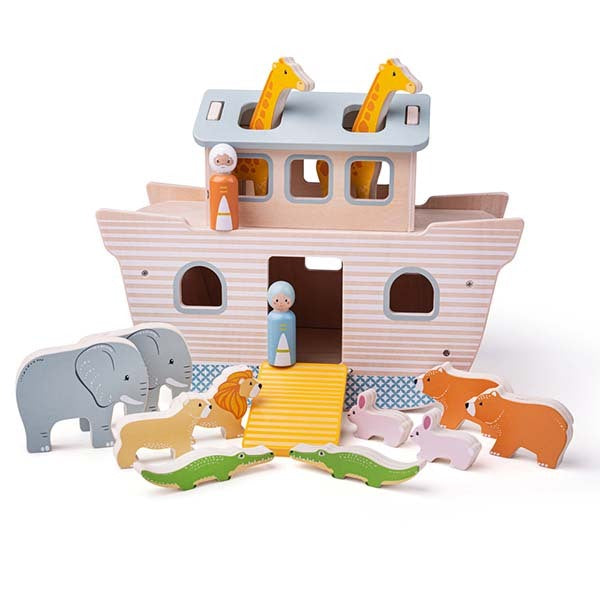 Bigjigs Toys Wooden Noah's Ark Platset GOODS Superdrug   