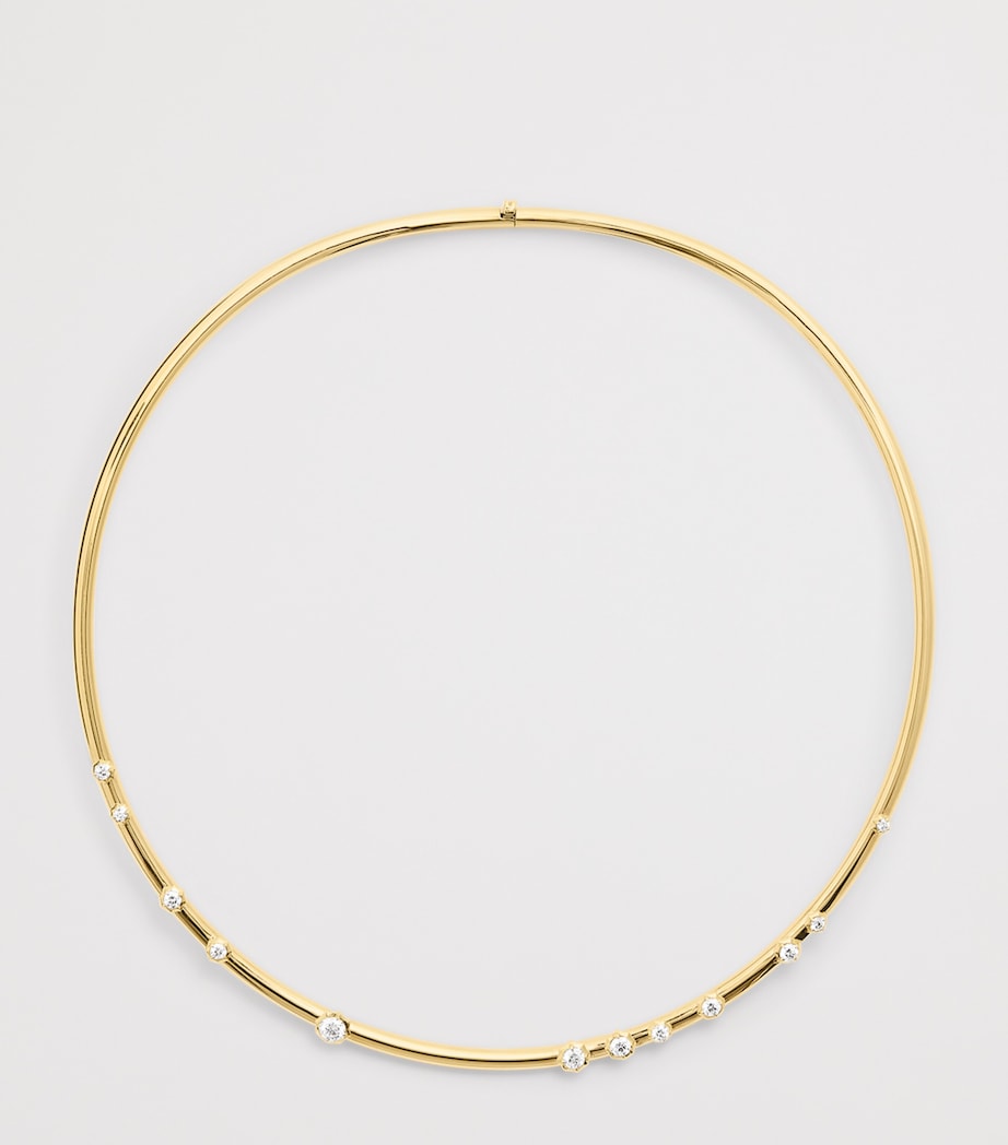 Jade Trau yellow gold diamond Constellation Plié choker (British brand)
