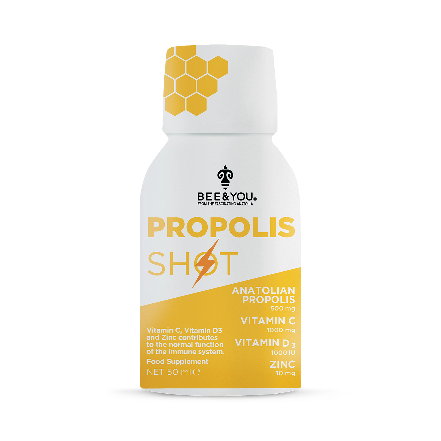 BEE&YOU Propolis Immune Shot 50ml pack of 12 (British brand)
