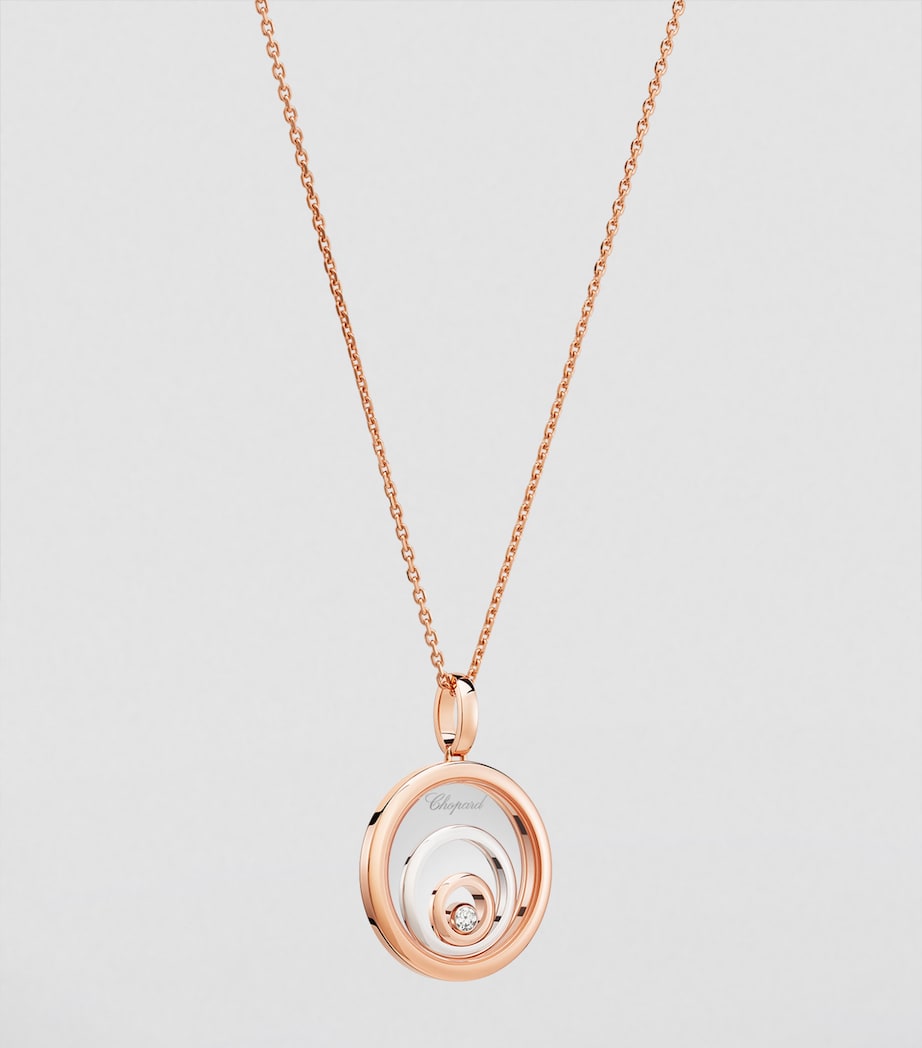 Chopard Happy Spirit necklace rose and white gold, UK version