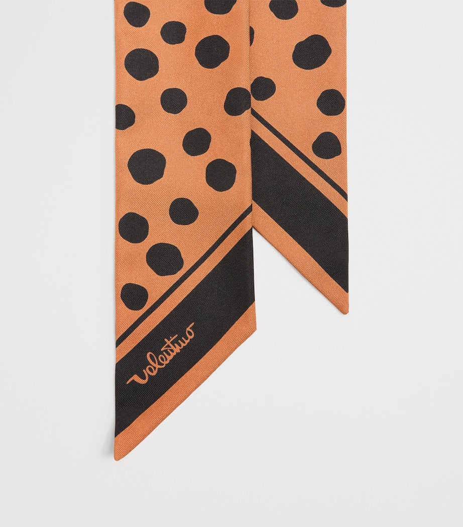 Valentino Garavani spotted print silk scarf skinny, UK version