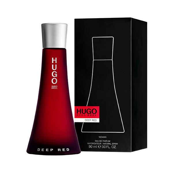 Women's Hugo Deep Red eau de parfum 90ml bottle, UK version