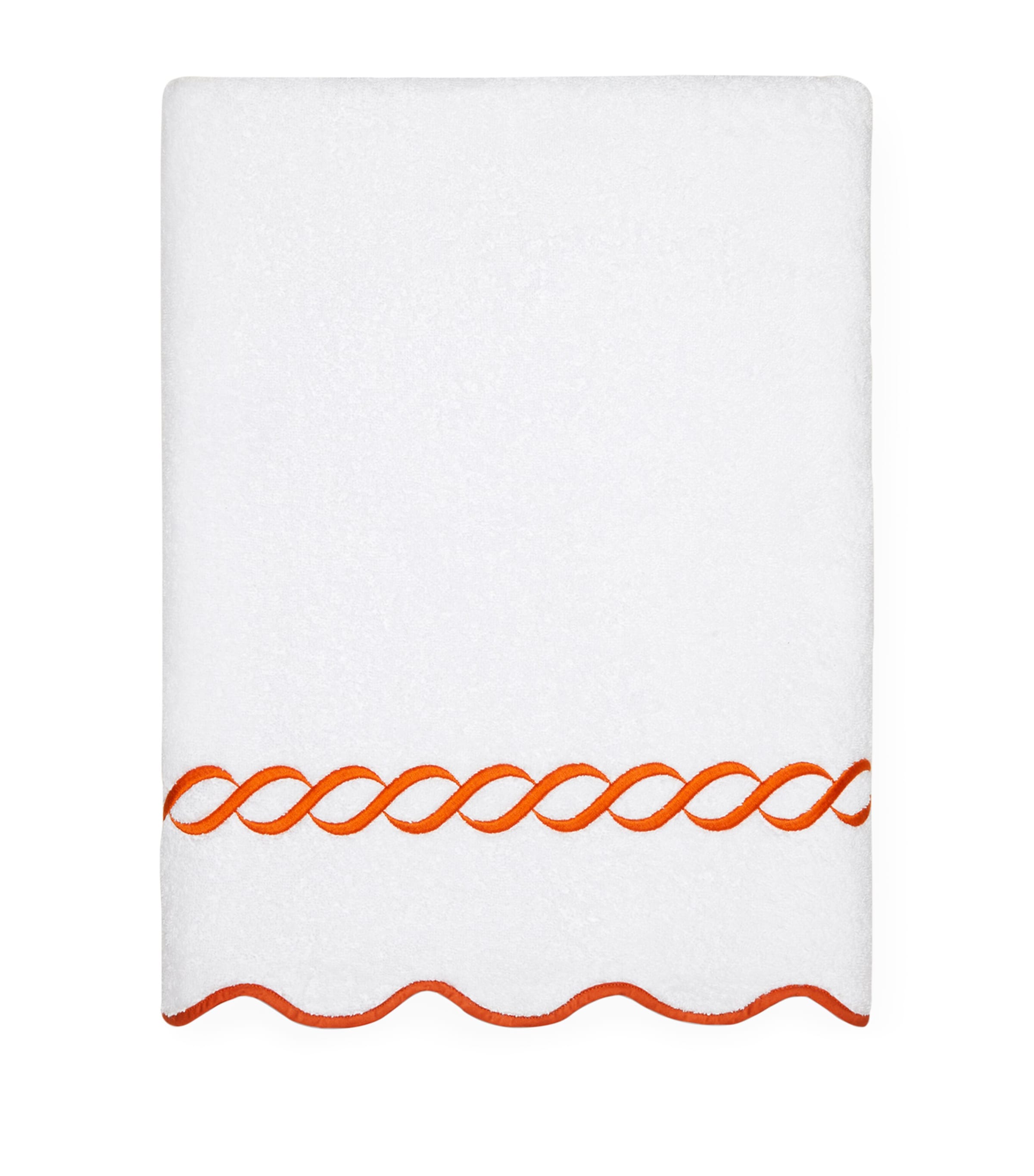 Pure Cotton Hand-Embroidered Bath Sheet 100cm x 180cm