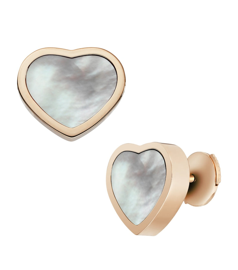 Chopard Happy Hearts earrings rose gold mother-of-pearl, UK version
