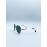 SVNX gold frame aviator sunglasses khaki lenses (British brand)
