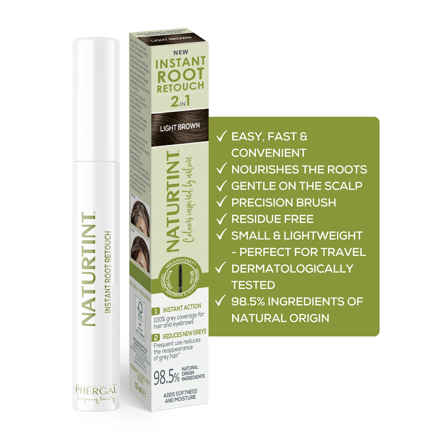 Naturtint root retouch Light Brown 10ml - British product