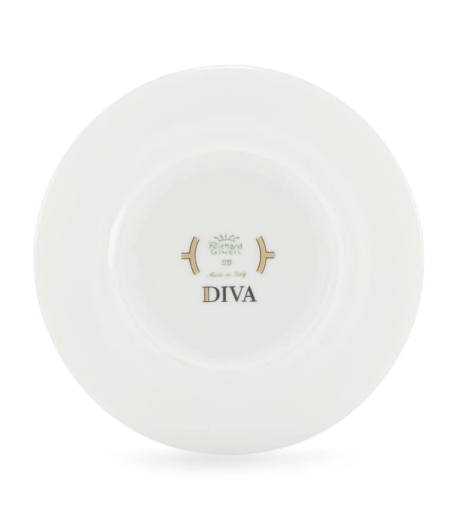Ginori 1735 Colonna Diva Verde porcelain coffee saucer 12.5cm, UK version