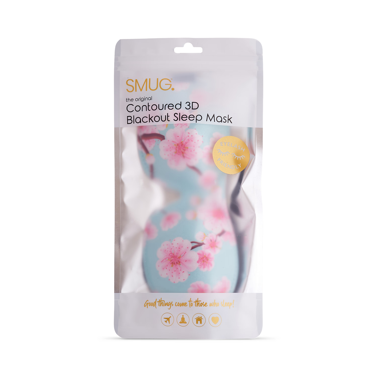 Smug contoured sleep mask Cherry Blossom, imported from the UK
