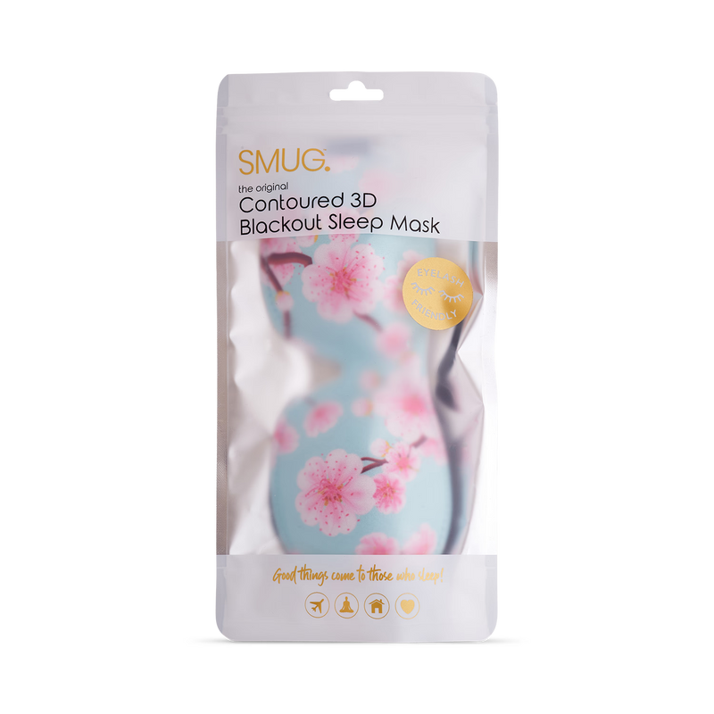 Smug contoured sleep mask Cherry Blossom, imported from the UK