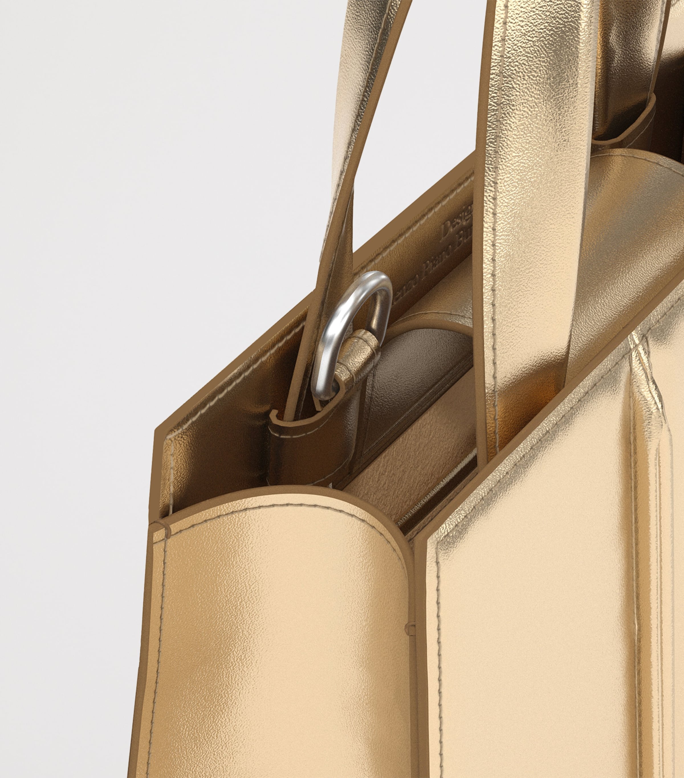 Max Mara Whitney Bag metallic leather handbag (British brand)