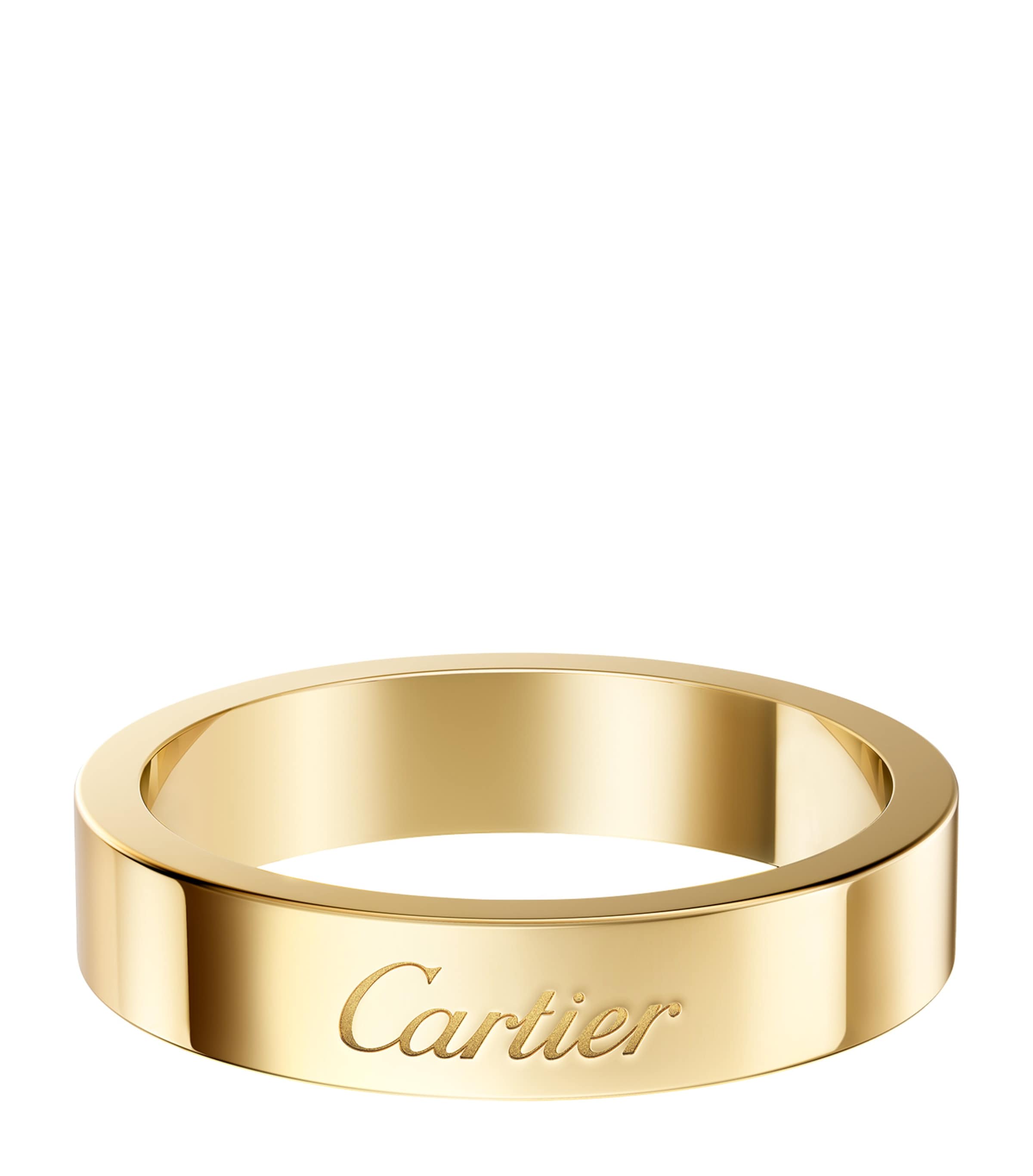Cartier C de Cartier wedding ring in yellow gold, 4mm (British brand)