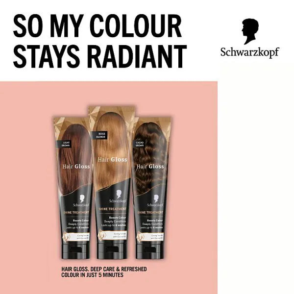 Schwarzkopf Hair Gloss Cacao Brown 150ml (British brand)