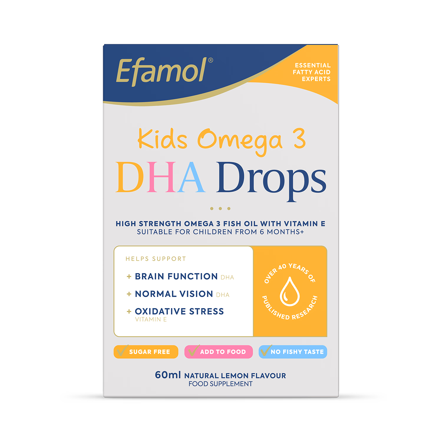 Efamol Kids Omega 3 DHA Drops liquid supplement (British brand)