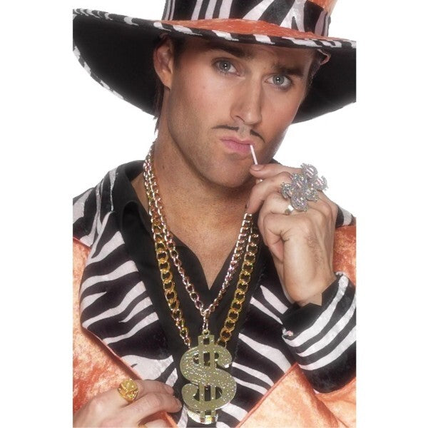 Smiffys costume medallion dollar sign large, UK version
