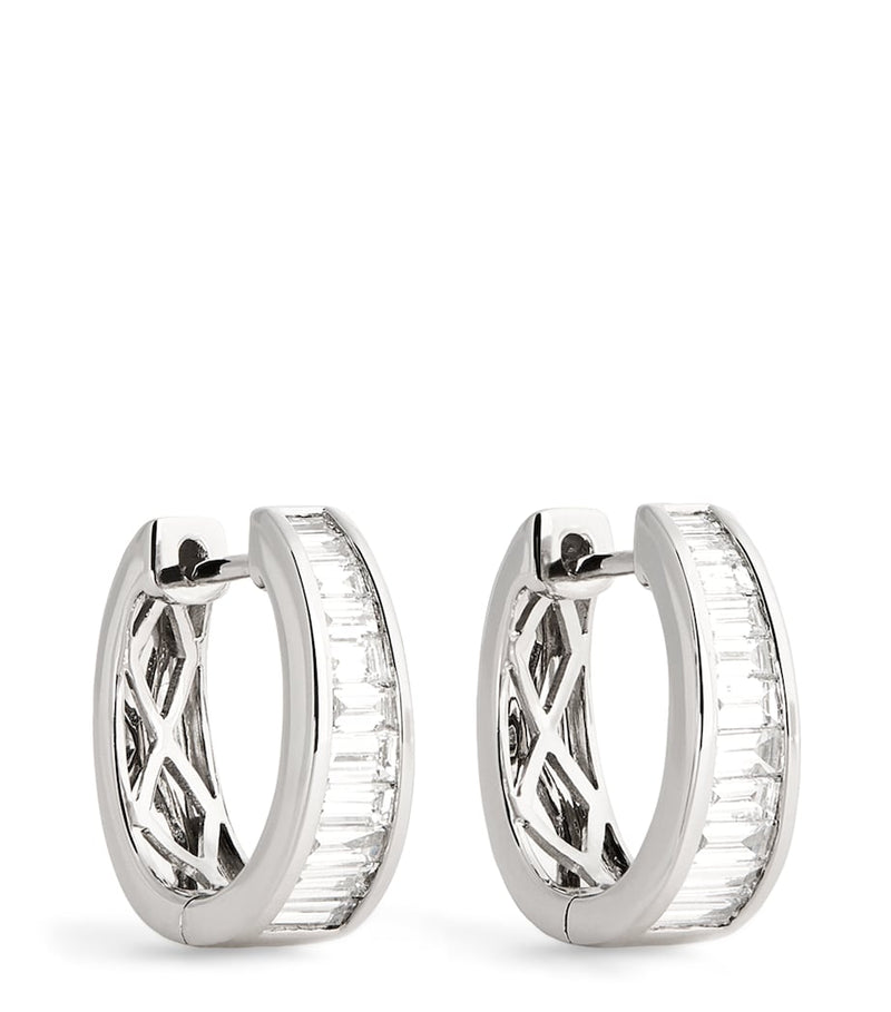 Anita Ko white gold diamond Meryl huggie earrings, UK version