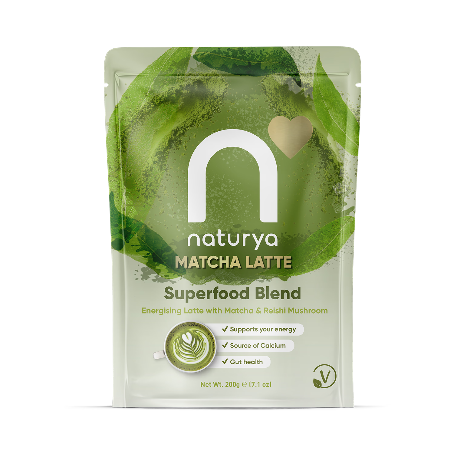 Naturya Matcha Superfood Latte Powder 200g, imported from the UK