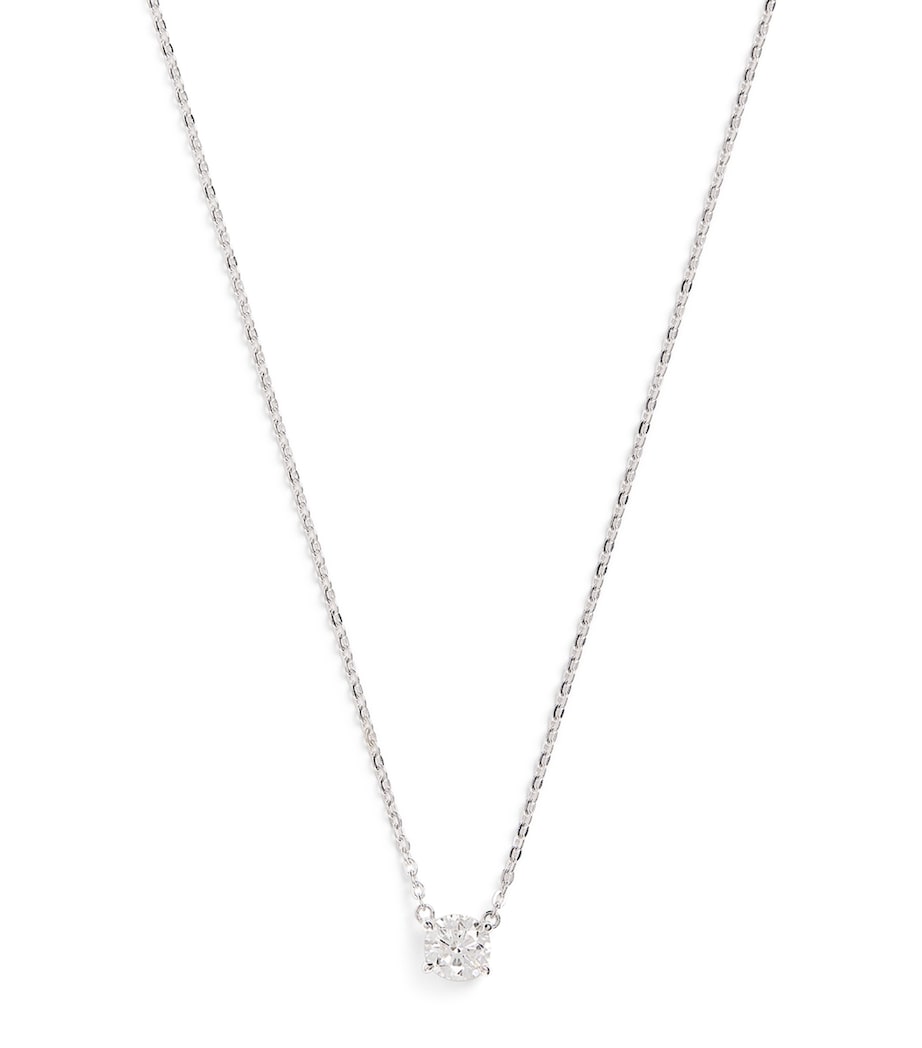 Harrods white gold diamond pendant necklace 0.75ct (British brand)