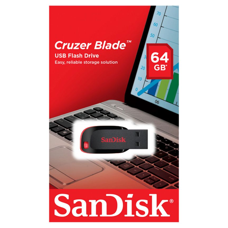 SanDisk Cruzer Blade USB Flash Drive 64GB