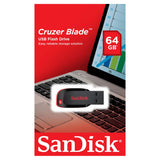 SanDisk Cruzer Blade USB Flash Drive 64GB General Household ASDA   