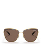 Vogue metal irregular sunglasses with oversized cat-eye design, UK version