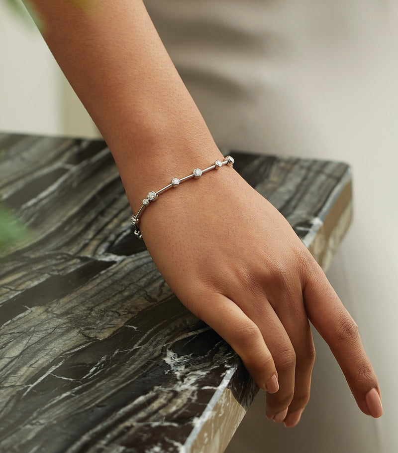Boodles Raindance platinum diamond bracelet (British brand)