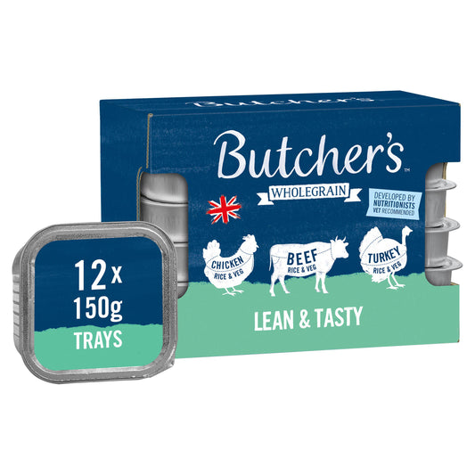 Butcher's Lean & Tasty Low Fat Dog Food Trays 12x150g