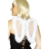 Smiffys Mini Glitter Wings white marabou 25x20cm (British brand)