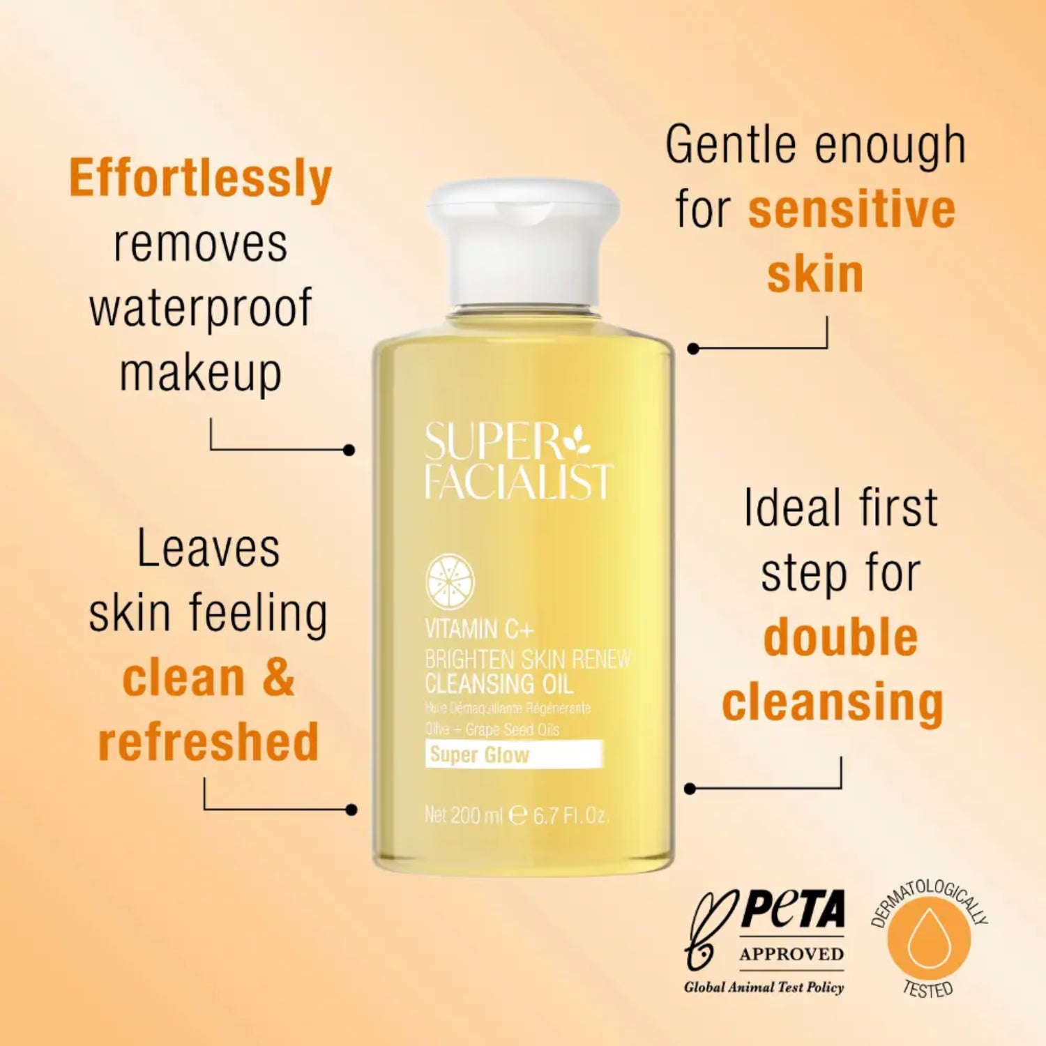 Brightening Vitamin C Renew Facial Cleansing Oil 200ml
