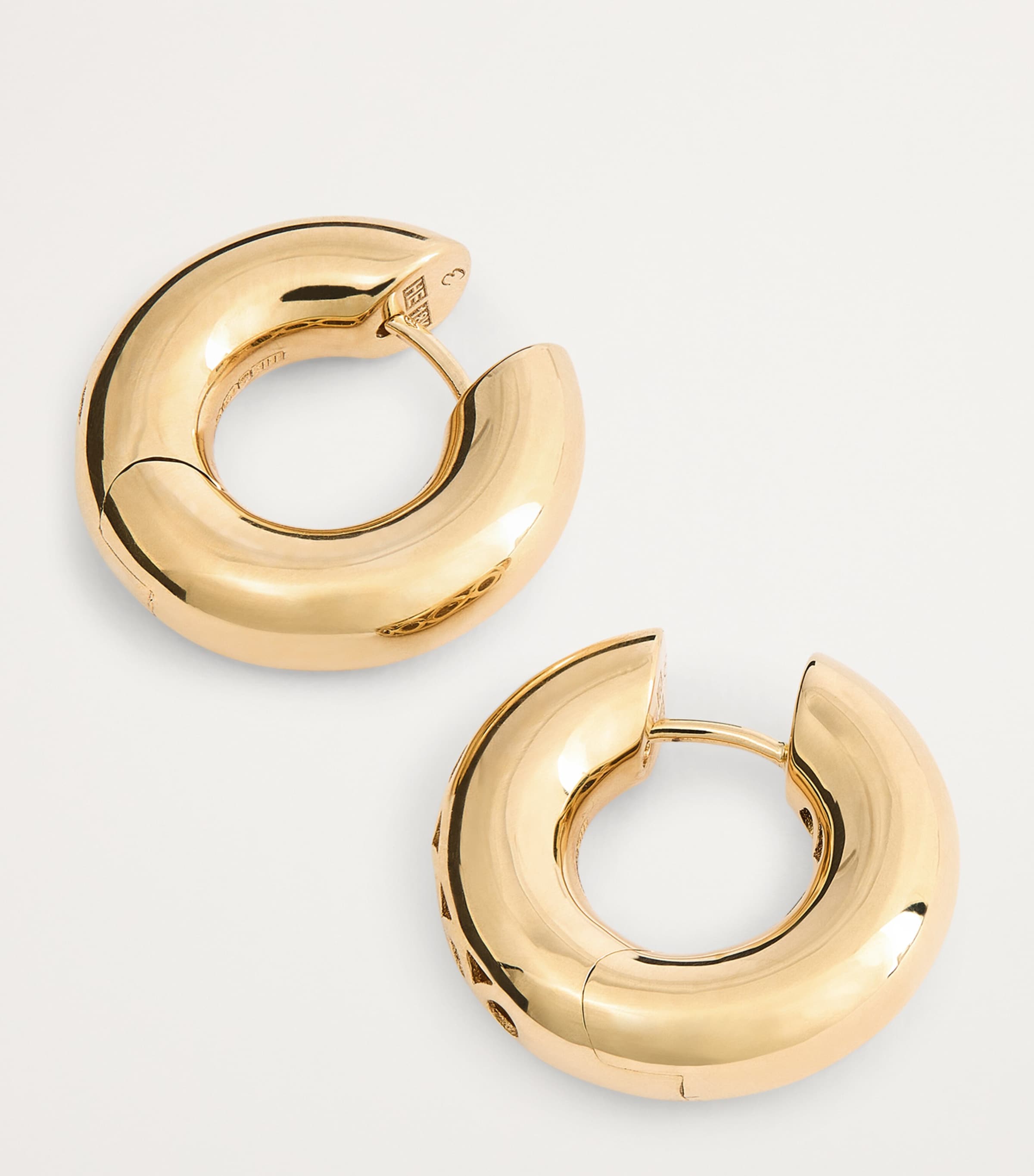 Engelbert yellow gold Absolute Creoles hoop earrings - British product