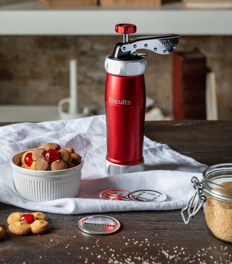 Marcato aluminium cookie press with 20 moulds (British brand)