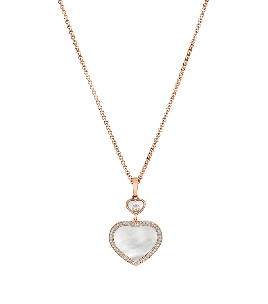 Chopard Happy Hearts rose gold diamond pendant, imported from the UK