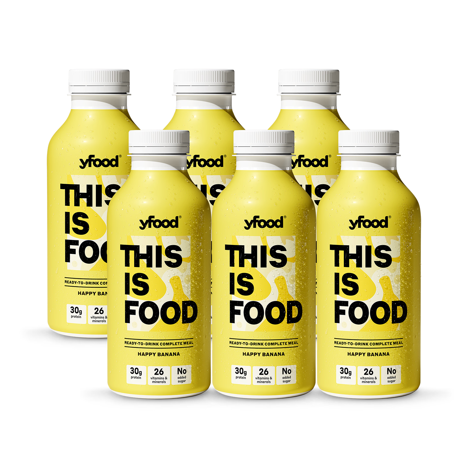 Yfood Happy Banana meal replacement drink 6x500ml - British product