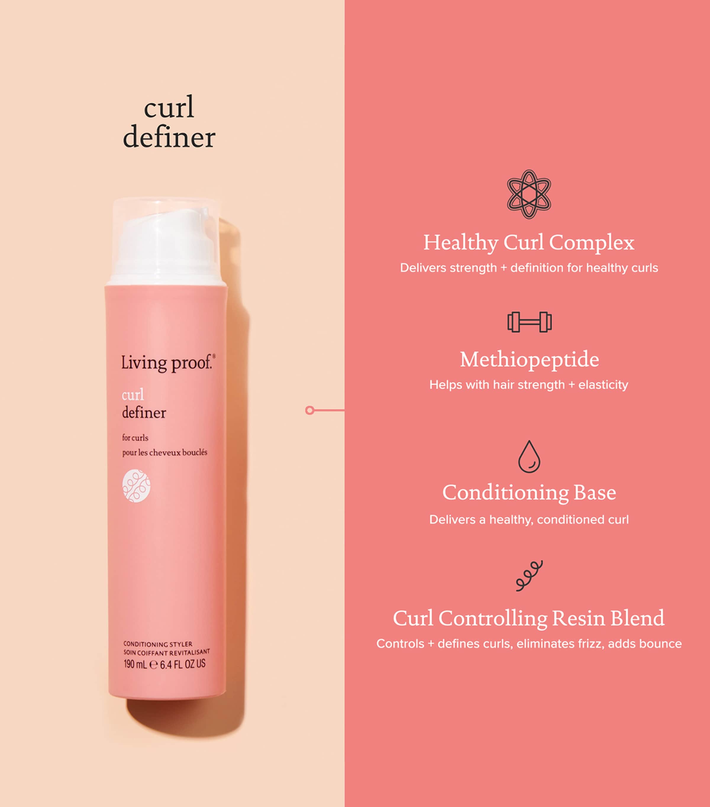 Living Proof curl defining styler 190ml, UK version