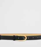 Givenchy calfskin leather belt with oval buckle, imported from the UK