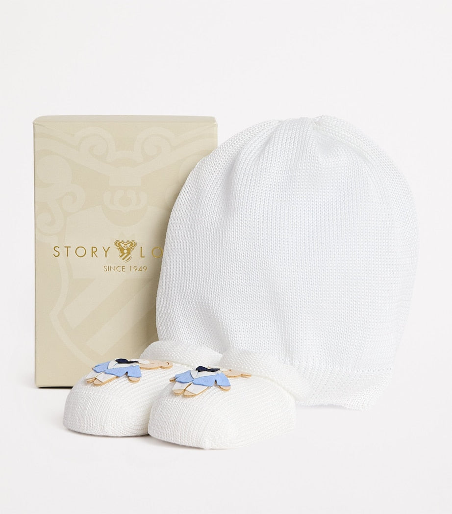 Story Loris gift set with Teddy Bear beanie and boots (British brand)